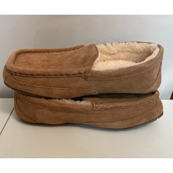 PAWZ slippers by BearPaw size 8 tan with‎ fuzzy fur lining slip on suede - Picture 10 of 11